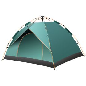 Camping Outdoor Travel Double-decker Automatic Tent (Option: Dark green-3to4people and moistureproof)